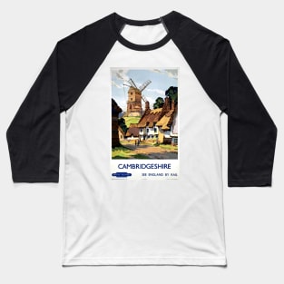 Vintage Travel Poster - Cambridgeshire Baseball T-Shirt